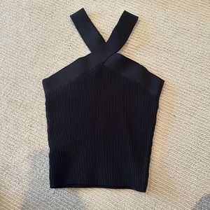 Black Aritzia Cross Knitt Tank